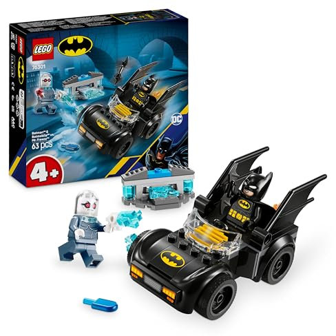 LEGO DC Batman : Batman et la Batmobile Contre Mr. Freeze - Jouet de Construction avec Super héros - Inclut 2 minifigurines - Idée Cadeau pour garçons et Filles dès 4 Ans 76301