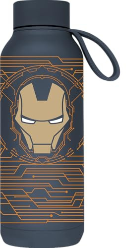Quokka Borraccia termica in acciaio inox solido con gancio Slate 510 ml Iron Man
