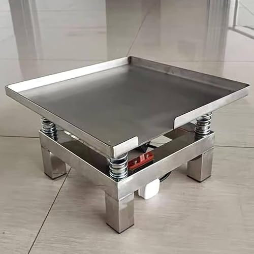 Beton-Rütteltisch, Beton-Rütteltisch, Arbeitsplatten-Vibrationsplattform, kompakter 35 x 35 cm/50 x 50 cm Edelstahl-Rütteltisch, zum Vibrieren von Zement/Gips/Schokolade/nassem Pulver,35*35cm
