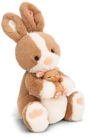 NICI Kuscheltier Hase Hopsala & sein Kleiner 35cm - braun - Stofftier aus weichem Plüsch, niedliches Plüschtier zum Kuscheln und Spielen, für Kinder & Erwachsene, tolle Geschenkidee - 61634