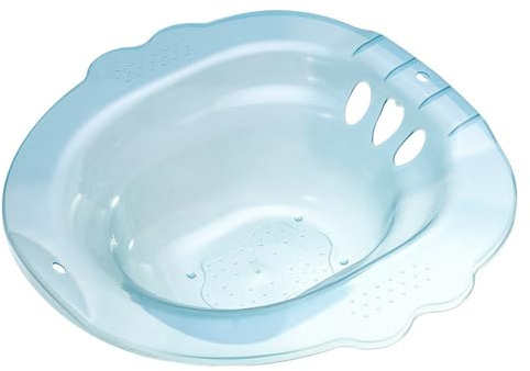 Tragbares Sitzbad über der Toilette, tragbares Bidet, Überlaufschutz, Bidetaufsatz mit großer Kapazität für Hämorrhoiden, private Pflege nach der Geburt, blaues tragbares Bidet, tragbares Bidet für di