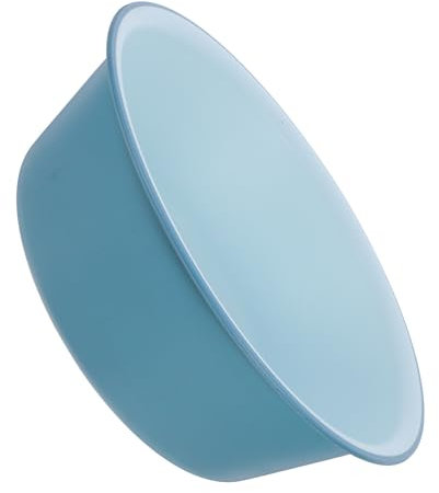 Ipetboom Plastic Dual-tone Round Wash Basin Lightweight 1-Piece Large Bowl for Laundry Bathroom and Hair Washing Blue White Design