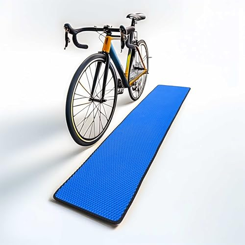 EVA Drive Fahrrad Parkmatte gegen Schmutz & Nässe – Wasserdichte Unterlegmatte für Wohnung, Garage, Keller | Rutschfeste Fahrrad-Bodenmatte bei Regen | Farbe Braun/Schwarz