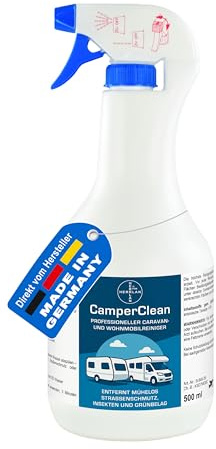 HERRLAN CamperClean 500 ml – Limpiador concentrado para caravanas y autocaravanas – para interior y exterior – Elimina grasa, aceite, restos de insectos y suciedad – Limpiador profesional – Fabricado