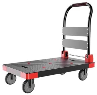 Gorilla Cart, Small Trolley Household Portable Transporter Lightweight Flatbed Silent Foldable Express Trailer,Versatile Garden & Yard Cart for All Seasons