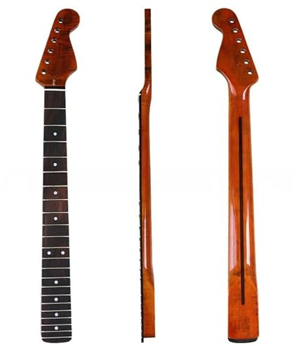 ST/TL - Manico per chitarra elettrica, 6 corde e 22 tasti, ricambio fai da te (adatto per corpo largo 14,2 cm), tastiera in palissandro di alta qualità + acero, capotasto in osso, ideale per