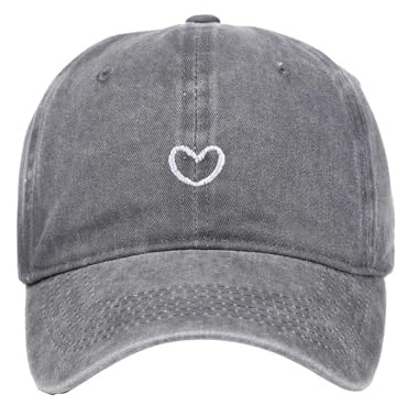 Generisch Baseball Cap Damen mit Herzförmiges Stickmuster Mütze Verstellbarem Kappe Outdoor Sports Cap