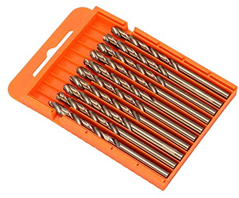 Fafeicy 5 Punte Elicoidali, Punte in Acciaio Rapido HSS con Gambo Dritto Rivestito in Titanio, per Acciaio Inossidabile, Piastra di Rame, Piastra di Ferro, Lega di Alluminio con (5,5 mm)