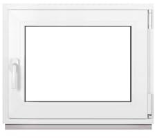 Framex Finestra in Plastica Bianca Larghezza x Altezza 75 x 55 cm (750 x 550 mm) Triplo Vetri (32 mm), Anta-Ribalta, Girevole DIN Destra – Premium