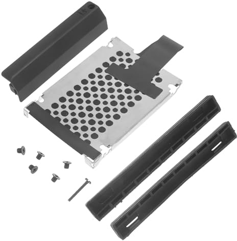 VANZACK Festplattenmontageschiene mit Gummiführung und Schrauben Laufwerkshalterung Kompatibel mit Thinkpad Ti Vibrationsdämpfend Schmutzgeschützter Einbaurahmen Kompakt und Leicht