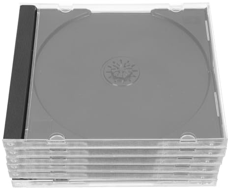 VALICLUD Set 6 Custodie Porta CD in Plastica Trasparente, Scatole Porta Dvd Protettive, Organizer per Dischi Chiusura Sicura, per Conservazione e Protezione Cd/dvd in Casa e Ufficio