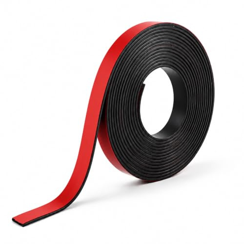 Carehabi Cinta Magnética Adhesiva 4m, Iman Adhesivo con Espesor 2mm flexible para Mosquiteras Cortina, Imanes Adhesivos para Herramientas Cocina, Oficina y DIY