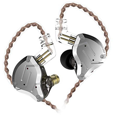 KZ ZS10 Pro intrauditivos 4BA + 1DD Híbrido 10 Unidades Auriculares con Bajos de Alta fidelidad Auriculares Deportivos con cancelación de Ruido (Sin micrófono, Negro)