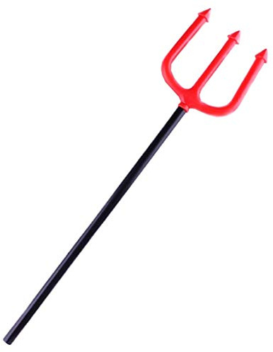 Inception Pro Infinite Tridente Diavolo - Rosso - Smontabile - 43 cm - Accessori - Travestimento - Halloween - Carnevale - Feste - Bambini - Adulti - Unisex