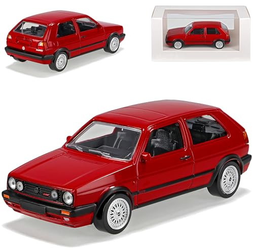 Volkwagen Golf II G-T-I G60 Rot 1983-1992 1/43 Norev Modell Auto mit individiuellem Wunschkennzeichen