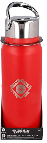 Stor8412497010547Acero Inoxidable Térmica Botella, 505 ml Capacidad, Pokémon Hugo