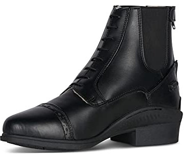 HORZE Bottines d'hiver Jodhpur Kilkenny Lux pour Femme avec détail Richelieu, Noir, 38