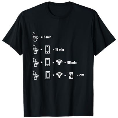 Accro au téléphone portable Funny Toilet Time T-Shirt