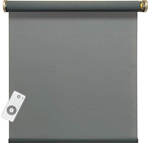 MAßANFERTIGUNG - Elektrisches Sonnenschutzrollo, dunkelgrau, 5% transparent,inkl. Motor (Akku) & Sender, (1 ST)