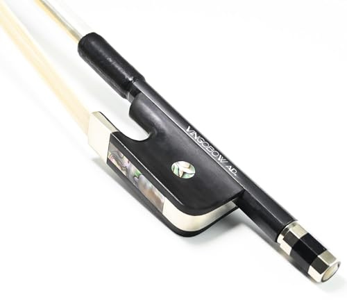 Carbon Fiber Double Bass Bow 4/4 Size French Style Deep and Clear Sound Lightweight Bow