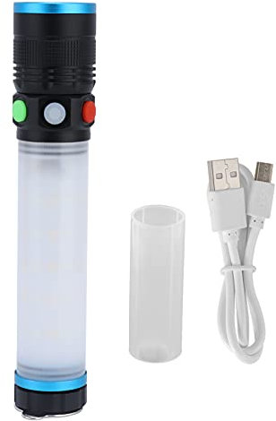 ADITAM Camping Light-Emergency Light Lampe de Poche Multifonction 8 Modes d'éclairage Alarme sonore Crochet Aimant Adsorption Lampe de Travail Double The Comfort