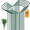 SYITCUN 10 supporti per arbusti alti 60 cm, 30 cm, semicircolari, colore antracite, filo ispessito da 5 mm, supporto per piante per peonie, supporto per fiori
