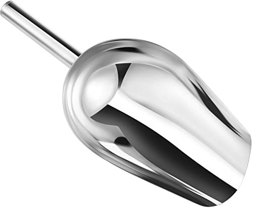 Angoily 1 Pc Cucharada De Papas Fritas Cuchara De Hielo De Metal Pala De Hielo Grande Con Agujeros Pala De Café Transportador De Alimentos Primicia De La Boda Acero Cuchara De Alimentación