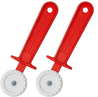 Pasta Cutter Wheel - Dough Cutter - Fluted Pastry Wheel Plastic - Roller Tool for Pasta, Ravioli with Plastic Handle, 2 Pcs, OFXDD