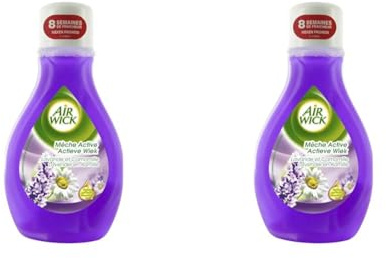Airwick Désodorisant Maison Continu Mèche Active Parfum Lavande et Camomille - 375ml (Lot de 2)
