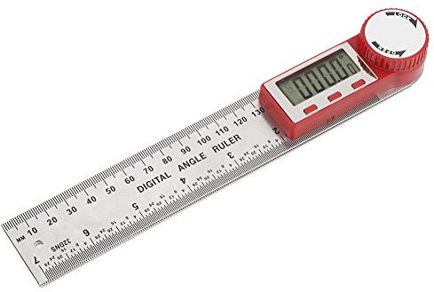 Elektronisches Lineal, Digitales Lineal, Edelstahl, Elektronisches Digitales Winkelmesswerkzeug, 360-Grad-Winkelmesser, Lineal 0–200 Mm, Digitale Messschieber