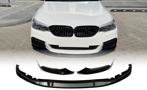 MpTuned G30 G31 Frontstoßstange Schwarz glänzend Spoilerlippe kompatibel mit BMW 5er 2017-2020 518i 520i 530i 540i m550i 518d 520d 530d 540d