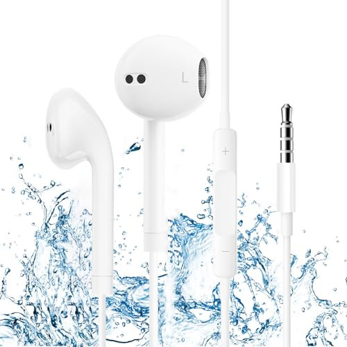 Earphones，In-Ear Headphones 3.5mm Jack Wired Earbuds Noise Isolating Headset With Microphone Lightweight Wired with iPhone iPadPro Samsung Huawei Android MP3 Tablets Laptops and More device