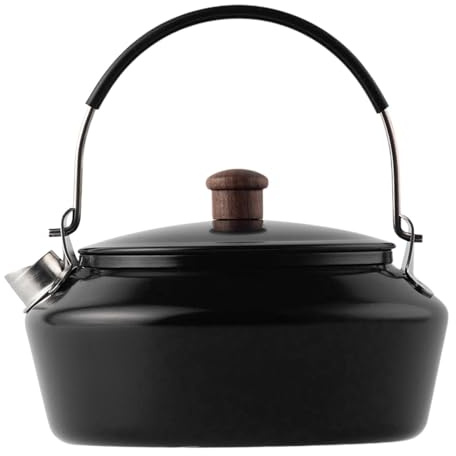 Théière en acier inoxydable – Théière et bouilloire à induction 1 L, parfaite pour la cuisine | Bouilloire en acier alimentaire de qualité supérieure avec poignée ergonomique, idéale pour une utilisat