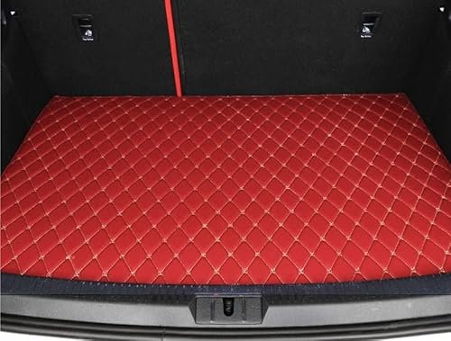 NYSQOFMB Automatten Für Kia Für Sorento (fünf Sitze) 2013 2014 Auto-Fußmatten Custom Auto Foot Pads Automobile Carpet Cover(Trunk-RED)