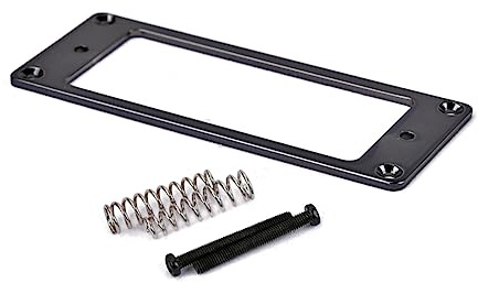 Schwarze Metall Humbucker Tonabnehmerringe 2mm für Gitarrenmontage | Stabile Ausführung, Glänzende Oberfläche, Deckt Kanten Sauber, Passgenau für Humbucker und Gitarre