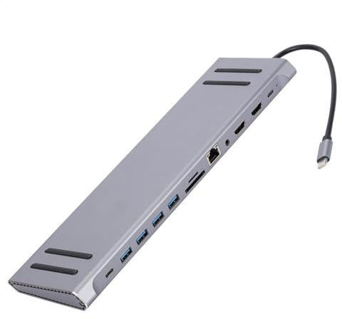 Estación de Acoplamiento para Computadora Portátil, Estación de Acoplamiento USB C - Estación de Acoplamiento con Adaptador de concentrador USB | Divisor USB de Alta Velocidad para Base de Ordenador,