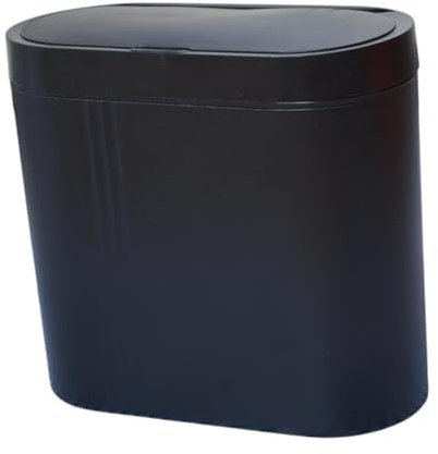 Gralara Cubo de Basura Inteligente Delgado con Tapa, Sensores de Movimiento Automáticos para Sala de Estar, Hogar - Negro