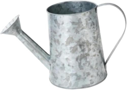 pistro Regadera de metal antiguo, diseño vintage, jarra de riego de hierro rústico para decoración del hogar y jardín, adorno de mesa, accesorio de fotografía, herramienta decorativa de jardín para
