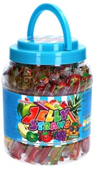 SPESHOW Jelly Straws Frucht Gelee Sticks – Bunt Gemischte Vorratsbehälter – Assorted Flavour – OG ASIA – 1.4kg
