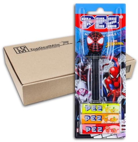 1x PEZ Spender Spiderman schwarz inkl. 2 x Pez Bonbons 2 x 8,5 g
