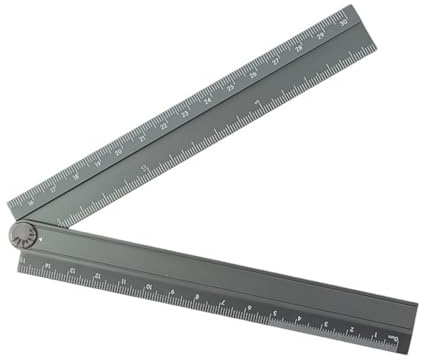 Righelli pieghevoli in alluminio da 30 cm, goniometri, strumento di disegno per una misurazione accurata degli angoli in design architettonico, righelli pieghevoli