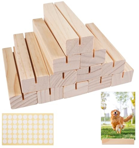 Vylro 12 Pezzi Portacarte in Legno per Matrimoni, Porta Menu da Tavolo in Legno, Portacarte da Tavolo, Wood Card Holder per Ristoranti, Matrimoni, Banchetti, Celebrazioni