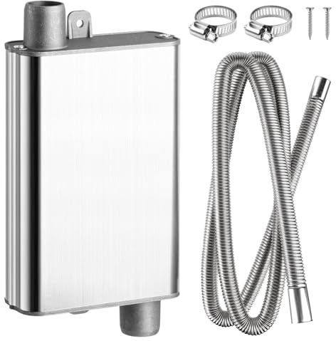 Kit silencieux pour chauffage auxiliaire, silencieux d'échappement amélioré avec tuyau d'échappement de 2m pour générateur électrique, tuyau d'échappement en acier inoxydable pour chauffage auxiliaire