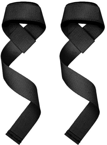 Galenecx Straps Palestra, Cinghie per Sollevamento Pesi Imbottite, Cinghie di supporto, Adatte Per Bodybuilding, Fitness, Stacchi Da Terra, Sollevamento Pesi, Allenamento Della Forza (Nero)