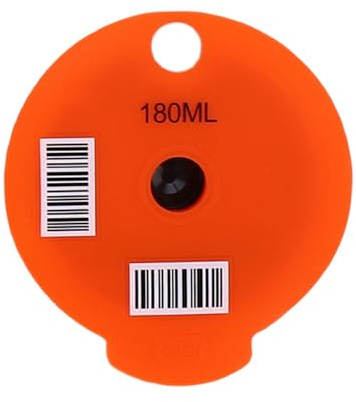 Dpofirs Tasse à café Réutilisable en PP, Tasse à Capsules Rechargeable pour une Expérience de café Personnalisée pour les Amoureux, Couvercle Orange, Cuillère, Brosse