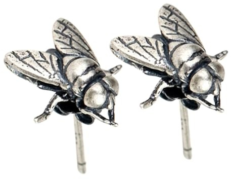 HEALEEP Boucles D'oreilles en Argenté S925 Punk de Mouche pour Femmes, Résistantes à L'oxydation, Élégantes et Délicates, Port Quotidien ou Cérémonie de Remise de Diplôme