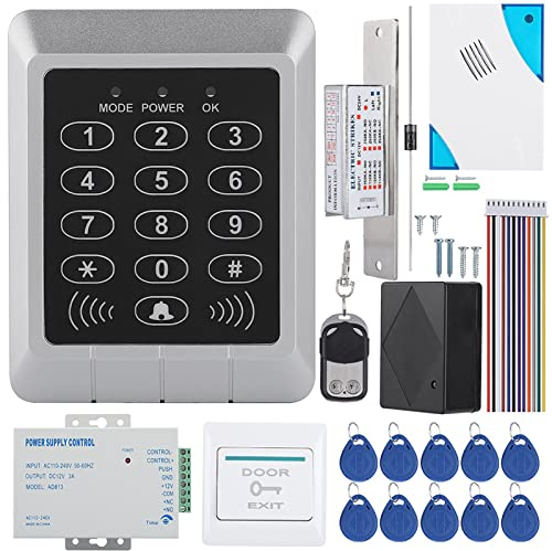 Controllo Accessi Tastiera Apriporta Elettrico con Tastierino Numerico, Lettore RFID 125KHz EM - Accesso Sicuro, Allocazione Password, Telecomando Incluso