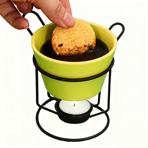 Fondue Pot | Mini Simmer Melting | Chocolate Melting Cup | for Butter Cheese Date Nights Gatherings Christmas Family Coffee Home Kitchen
