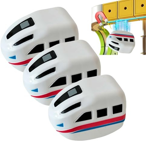 3er Pack Ersatz Elektrische Zug Autos, USB Wiederaufladbar Add-On für KlickRail Elektrozug Set Track, Magnetische Lokomotive Passt Flexible Rennstrecken, Keine Gleise oder Kabel