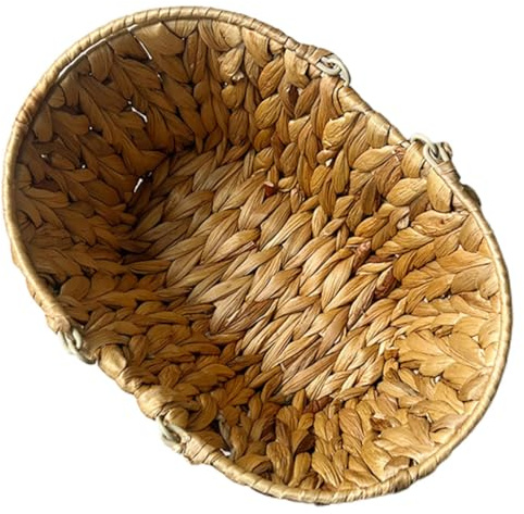 ARTIBETTER Cestino Intrecciato con Manico in Fibra Naturale, Organizer Multiuso Portaoggetti per Frutta, Snack e Chiavi, Contenitore Rustico per Casa e Ufficio, Porta Uova di Quaglia